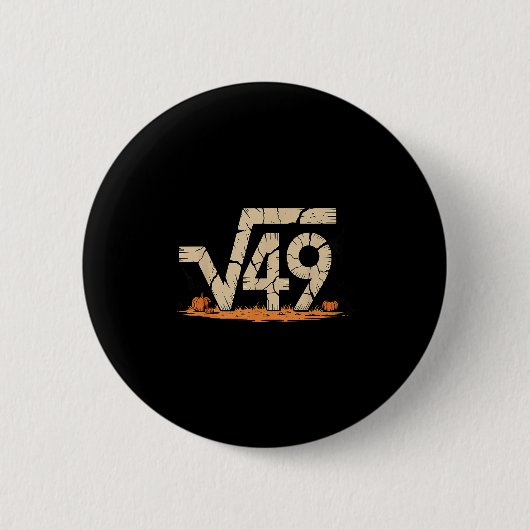 Quadratwurzel 67 Meme 6 7 Gen Alpha Halloween Six  Button (Vorderseite)