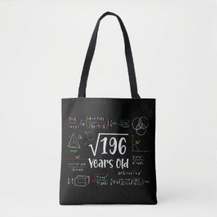 Quadratwurzel aus 196 14. Geburtstag Geschenke für Tasche