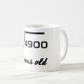 Quadratwurzel von 4900 70 Jahren alt Kaffeetasse (VorderseiteRechts)