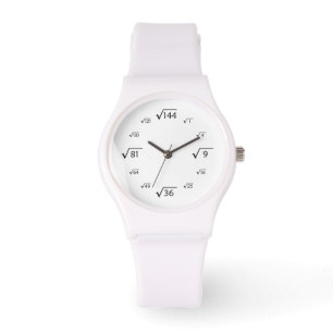 Quadratwurzelmathematik (Schwarz/Weiß) Armbanduhr