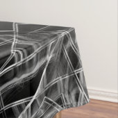 Quadratzecken, graue Linien auf schwarzem Hintergr Tischdecke (Beispiel)