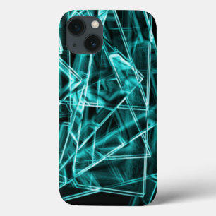 Quadratzecken und Neon- oder Himmelblau-Flecken Case-Mate iPhone Hülle