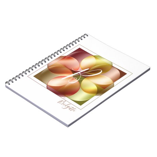 Quadratzelle Monogram Notizblock (Linke Seite)