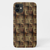 Quadratzenbefreiung mit braunen Gradientenzirkeln Case-Mate iPhone Hülle (Rückseite)