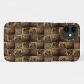 Quadratzenbefreiung mit braunen Gradientenzirkeln Case-Mate iPhone Hülle (Rückseite (Horizontal))