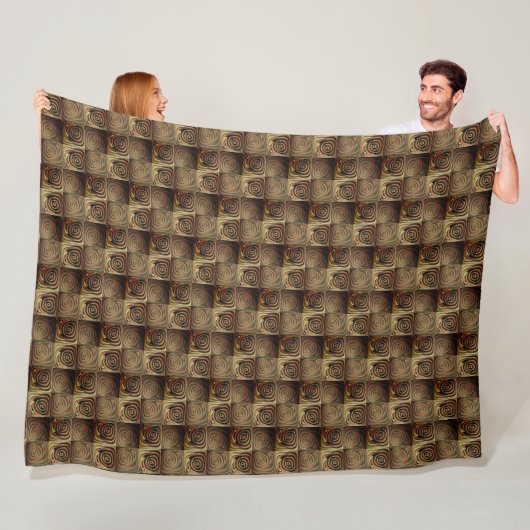 Quadratzenbefreiung mit braunen Gradientenzirkeln Fleecedecke (Beispiel)