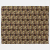 Quadratzenbefreiung mit braunen Gradientenzirkeln Fleecedecke (Vorderseite (Horizontal))