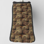 Quadratzenbefreiung mit braunen Gradientenzirkeln Golf Headcover (Rotieren 90)