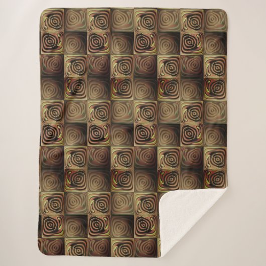 Quadratzenbefreiung mit braunen Gradientenzirkeln Sherpadecke (Vorderseite)