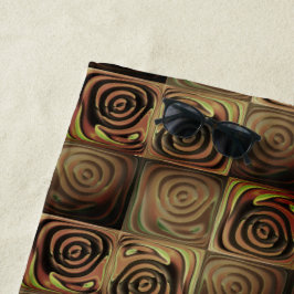 Quadratzenbefreiung mit braunen Gradientenzirkeln Strandtuch