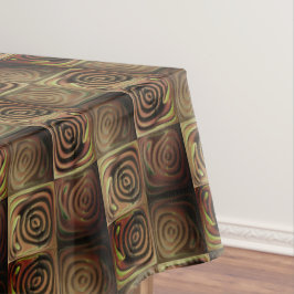 Quadratzenbefreiung mit braunen Gradientenzirkeln Tischdecke