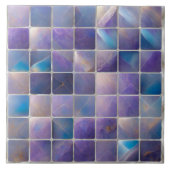 Quadratziegel Mosaik Fluorit und Perle Fliese (Vorderseite)