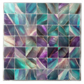 Quadratziegel Mosaik Fluorit und Perle Fliese (Vorderseite)