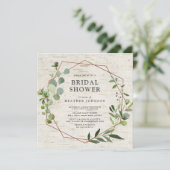 Quadratzoll-geometrische Eukalyptus-Dusche aus Kup Einladung (Stehend Vorderseite)