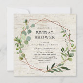 Quadratzoll-geometrische Eukalyptus-Dusche aus Kup Einladung (Vorderseite)