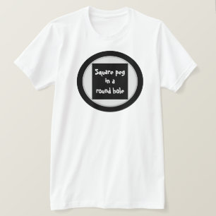 Quadratzoll in einem runden T - Shirt