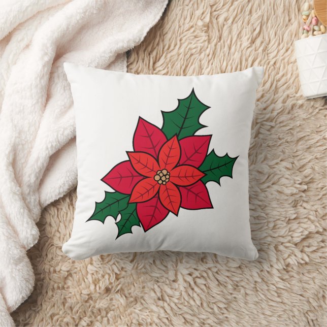 Quadratzoll mit roter Weihnachtsfeier Kissen (Decke)