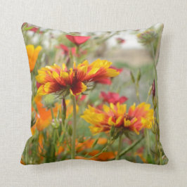 Quadratzoll mit Wildblume-Design Kissen