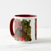 Quadratzoll Tinte weiß Tasse (Vorderseite Links)