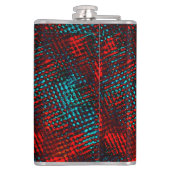 Quadriculados riscados de cor azul claro, vermelho flachmann (Rückseite)