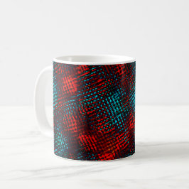 Quadriculados riscados em vermelho e azul claro. kaffeetasse