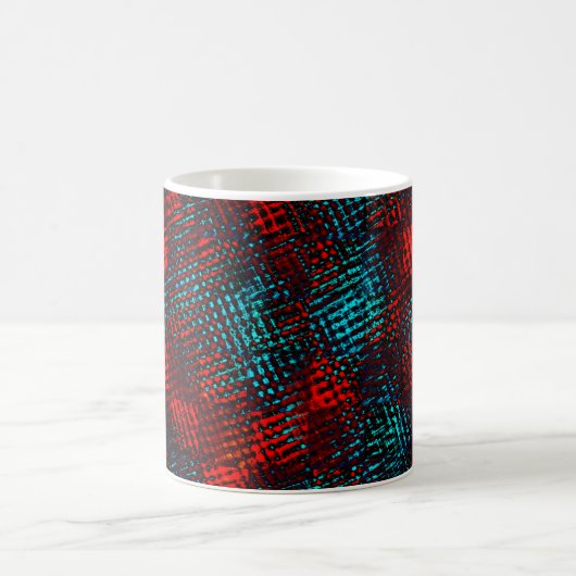 Quadriculados riscados em vermelho e azul claro. kaffeetasse (Mittel)