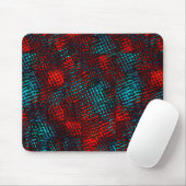 Quadriculados riscados em vermelho e azul claro. mousepad (Mit Mouse)