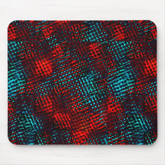 Quadriculados riscados em vermelho e azul claro. mousepad (Vorne)