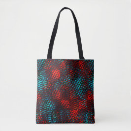Quadriculados riscados em vermelho e azul claro. tasche