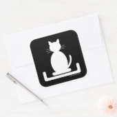 Quadrierter Aufkleber "Katzenstreu" (Umschlag)