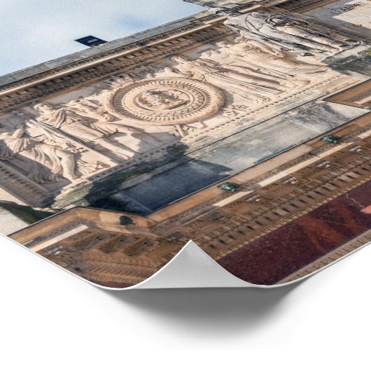 Quadriga am Arc de Triomphe du Carrousel - Paris Poster (Ecke)