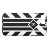 Quadrilaterale schwarze Streifen, benutzerdefinier Case-Mate iPhone Hülle (Rückseite (Horizontal))