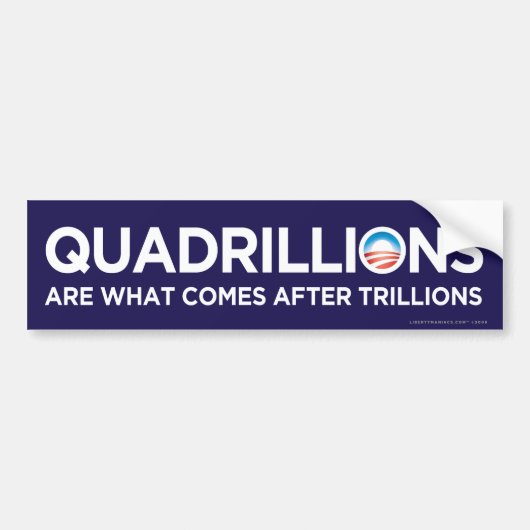 Quadrillionsobama-Autoaufkleber Autoaufkleber (Vorne)