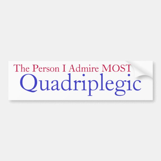Quadriplegic awarness autoaufkleber (Vorne)