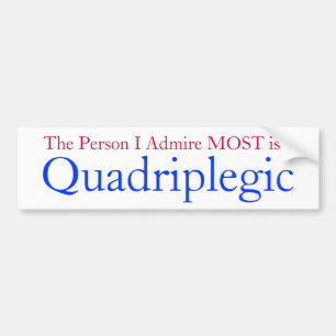 Quadriplegics awarness autoaufkleber