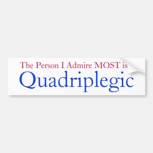 Quadriplegics awarness autoaufkleber (Vorne)