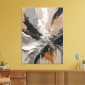 Quadro abstrato, bege, laranja, preto, cinza e bra leinwanddruck (Insitu (Wohnzimmer))