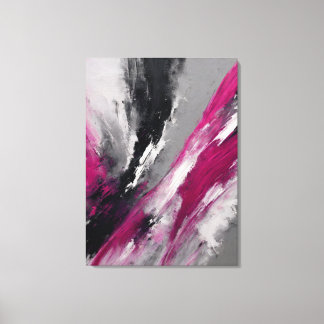 Quadro abstrato, bege, magenta, preto, cinza e bra leinwanddruck
