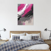 Quadro abstrato, bege, magenta, preto, cinza e bra leinwanddruck (Insitu (Schlafzimmer))