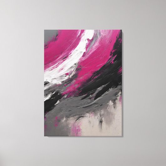 Quadro abstrato, bege, magenta, preto, cinza e bra leinwanddruck (Vorderseite)