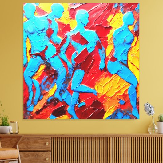 Quadro Abstrato em Canvas A Reconstrução Humana Leinwanddruck (Insitu (Wohnzimmer))