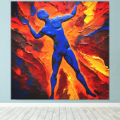 Quadro Abstrato em Canvas O Construtor dos Átomos Leinwanddruck (Insitu (Holzboden))