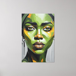 Quadro abstrato rosto de mulher negra leinwanddruck