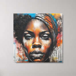 Quadro abstrato rosto de mulher negra leinwanddruck