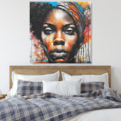 Quadro abstrato rosto de mulher negra leinwanddruck (Insitu (Schlafzimmer))