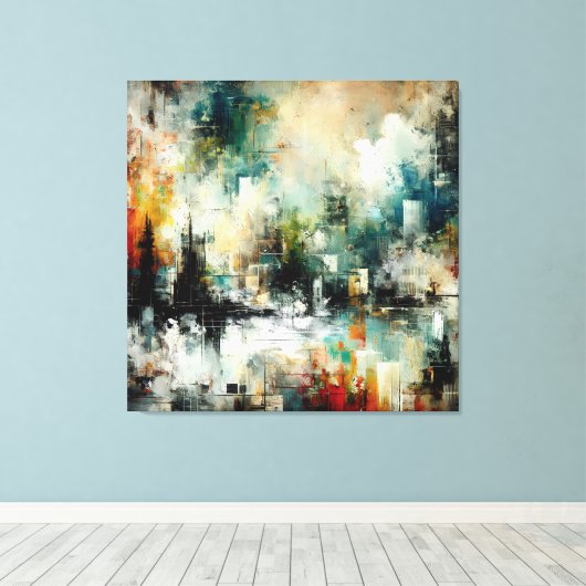 Quadro Abstrato várias cores Leinwanddruck (Insitu (Holzboden))