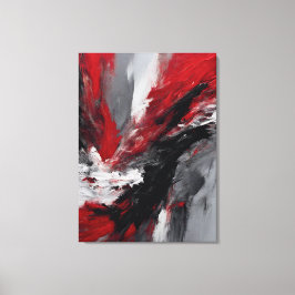Quadro abstrato, vermelho, cinza, preto e branco leinwanddruck