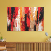 Quadro Abstrato Vermelho, preto etc... em Canvas Leinwanddruck (Insitu (Wohnzimmer))