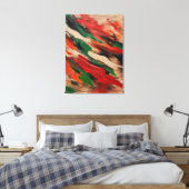 Quadro abstrato, vermelho, verde, bege e laranja leinwanddruck (Insitu (Schlafzimmer))
