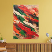 Quadro abstrato, vermelho, verde, bege e laranja leinwanddruck (Insitu (Wohnzimmer))